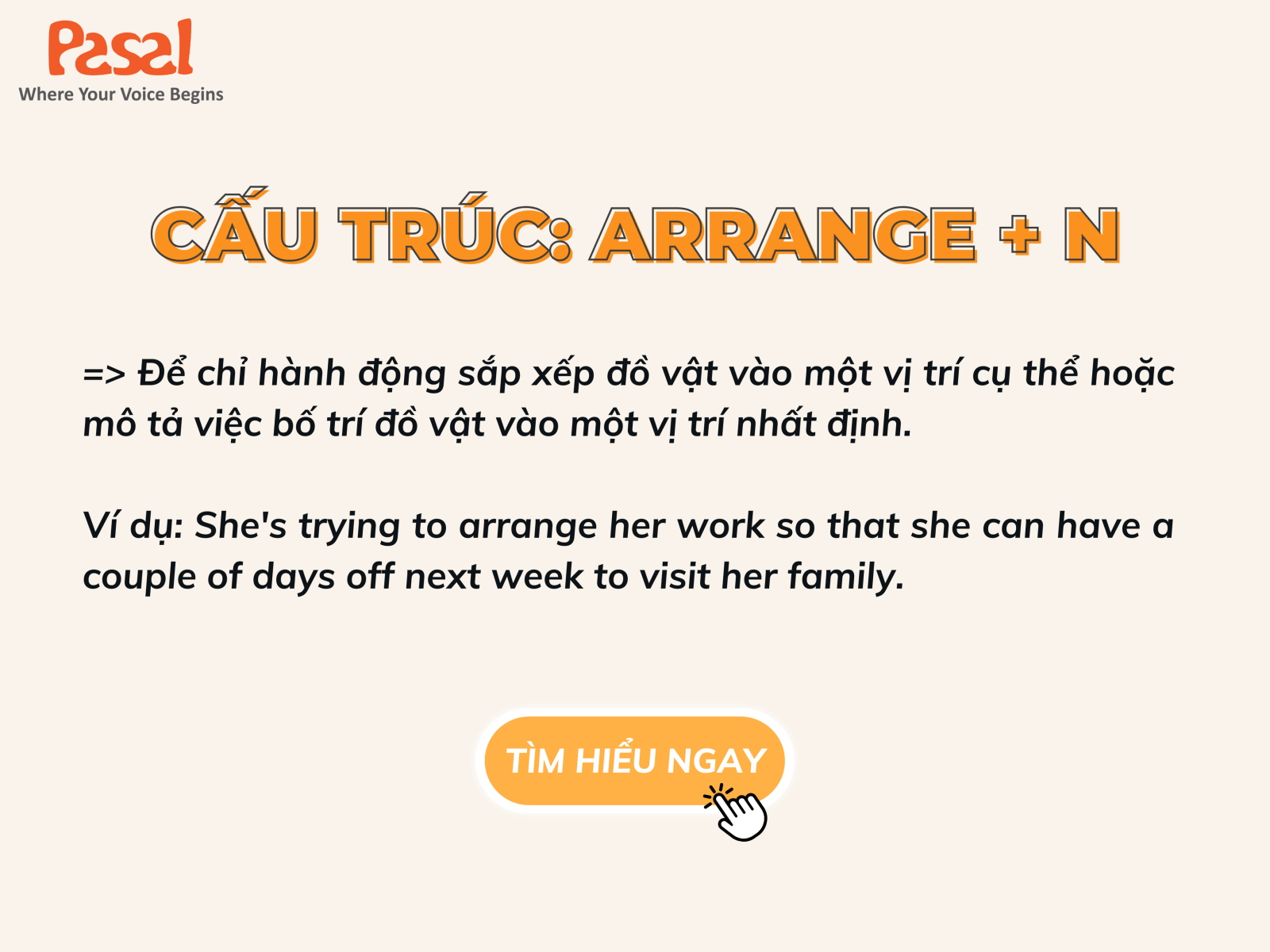 Arrange to V hay Ving? Các cấu trúc và cách dùng của Arrange 