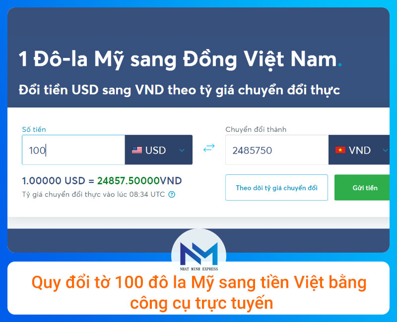 100 đô la Mỹ bằng bao nhiêu tiền Việt