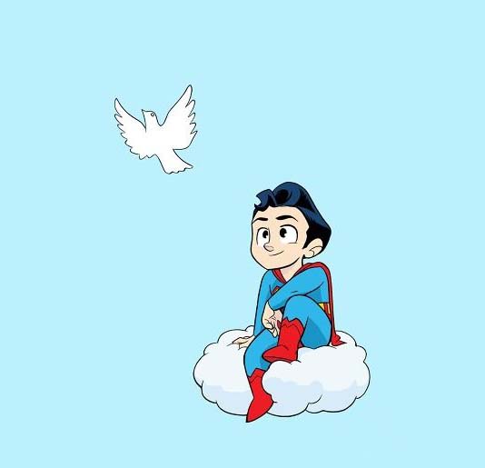 Chibi Siêu Nhân - Bức tranh siêu đẹp và dễ thương về Superman