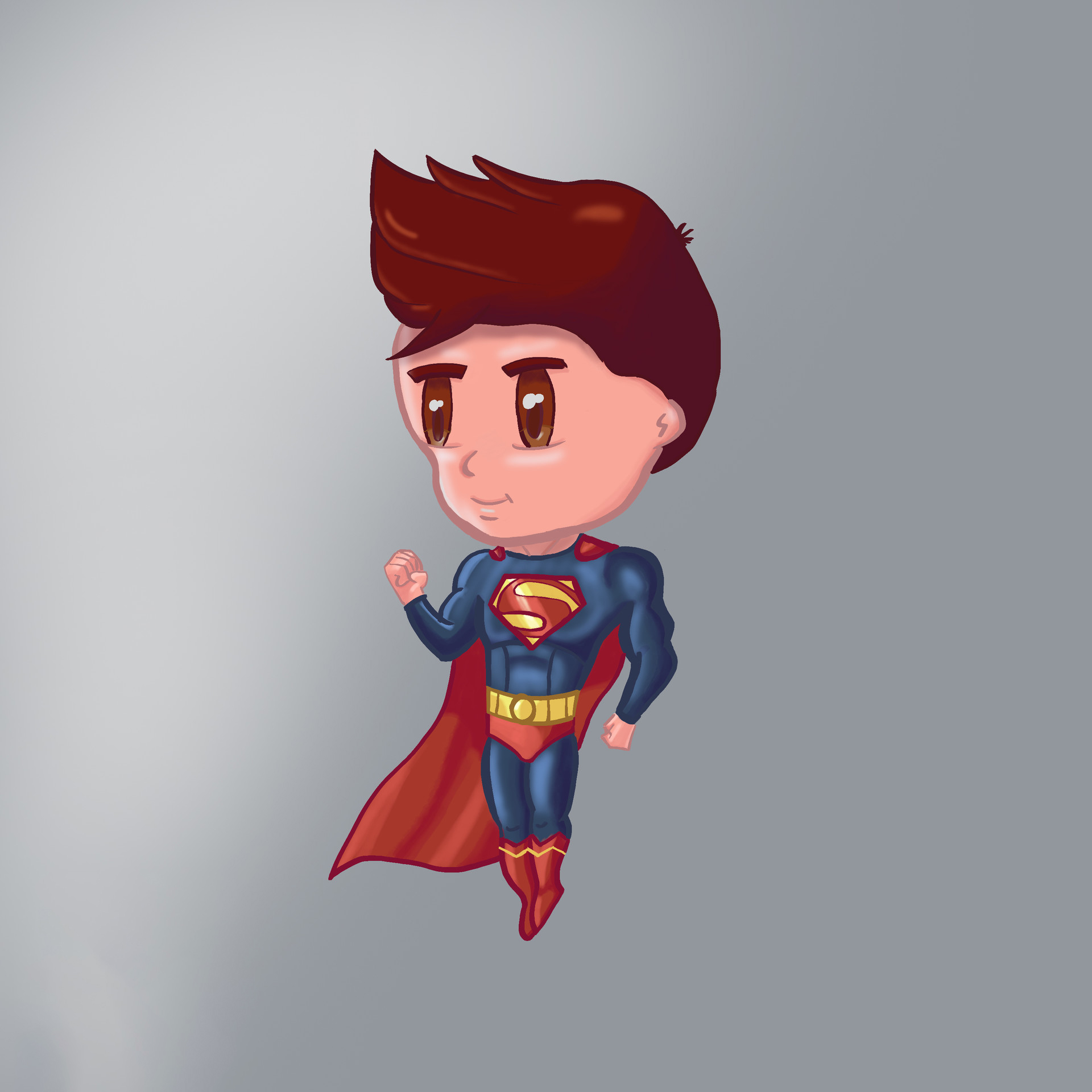 Chibi Siêu Nhân - Bức tranh siêu đẹp và dễ thương về Superman