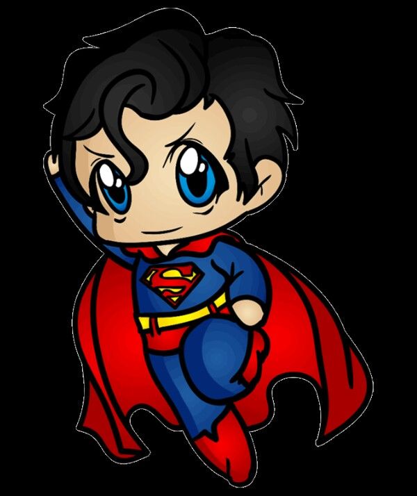 Chibi Siêu Nhân - Bức tranh siêu đẹp và dễ thương về Superman