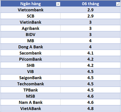 Lãi suất ngân hàng hôm nay 2.8: Hai