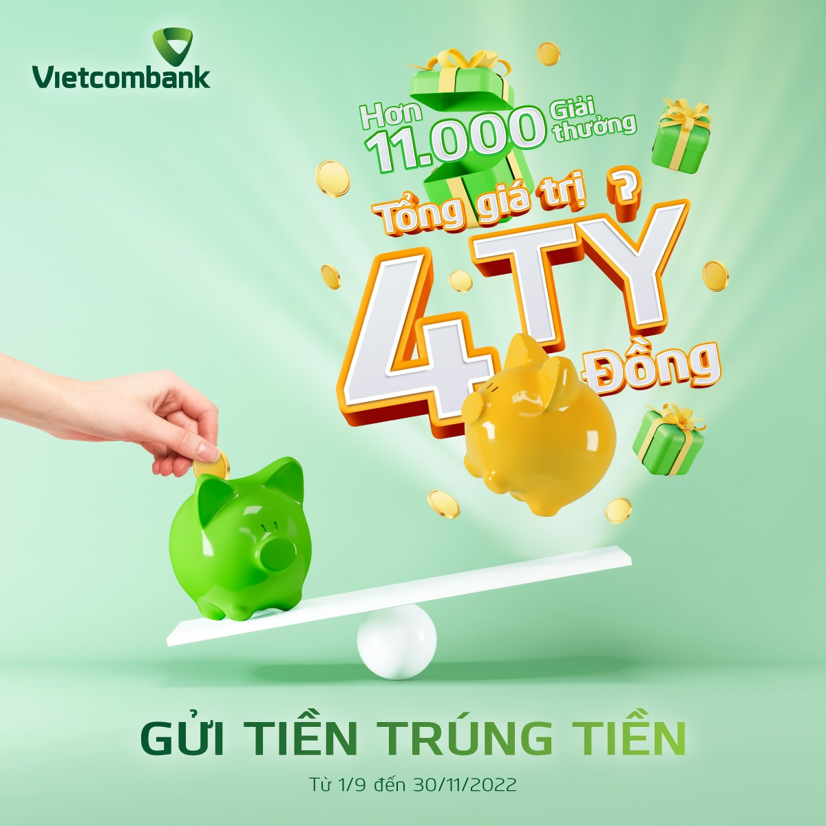 100 triệu gửi ngân hàng Vietcombank lãi suất bao nhiêu? Lãi suất Vietcombank 2024