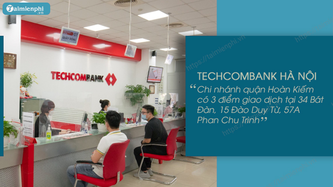 Techcombank gần bạn, danh sách ATM và PGD Techcombank gần nhất