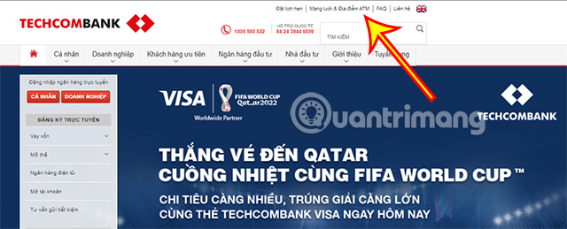 Hướng dẫn cách tìm ATM Techcombank gần bạn - Quantrimang.com