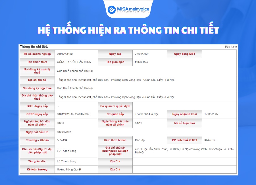 Cách tra cứu thông tin người nộp thuế đầy đủ và chi tiết nhất