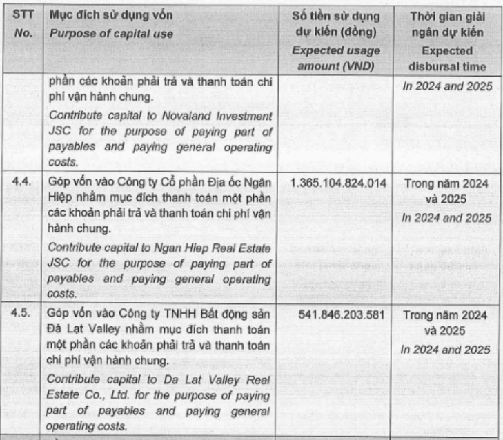 NVL muốn chào bán 1,1 tỷ cổ phiếu cho cổ đông với giá 10.000 đồng/cp