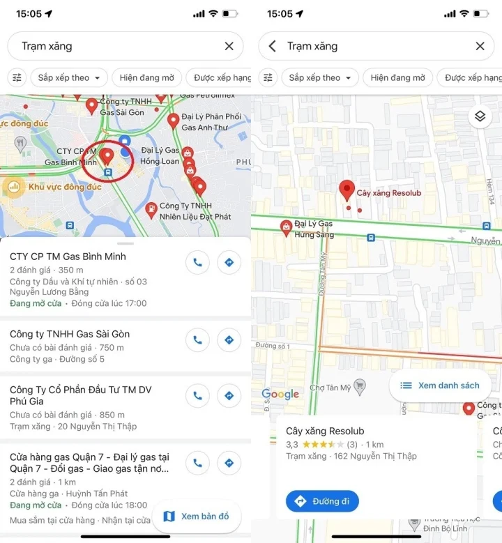 3 cách tìm cây xăng gần nhất bằng Google Maps trên điện thoại tiện lợi nhất