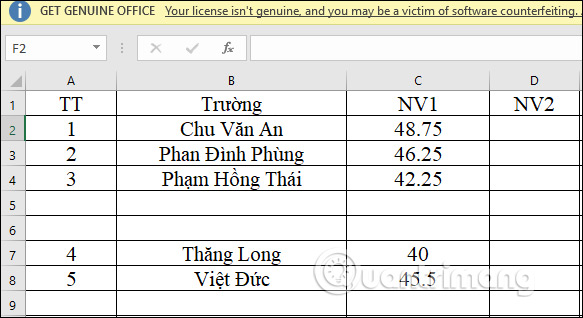 Cách gộp 2 cột Họ và Tên trong Excel không mất nội dung