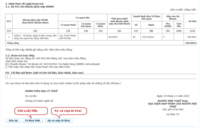 Cách tính thuế hoàn và thủ tục hoàn thuế TNCN online mới nhất