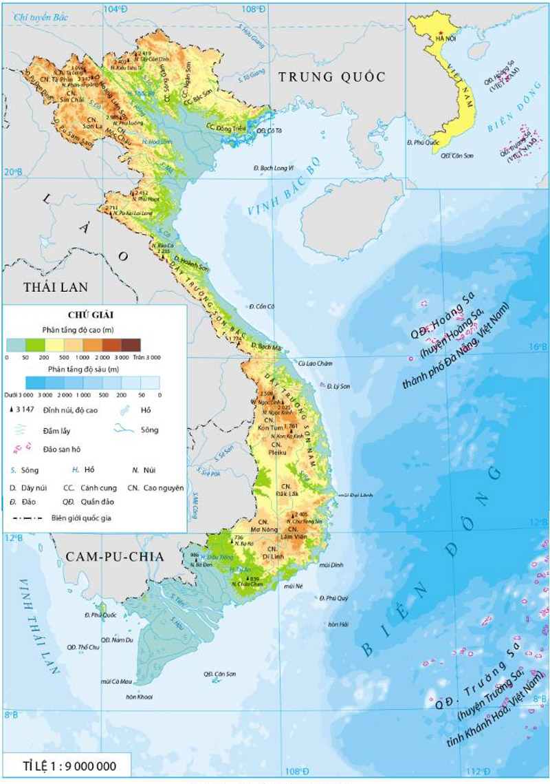 Bản đồ Việt Nam và bản đồ hành chính 63 tỉnh thành mới nhất