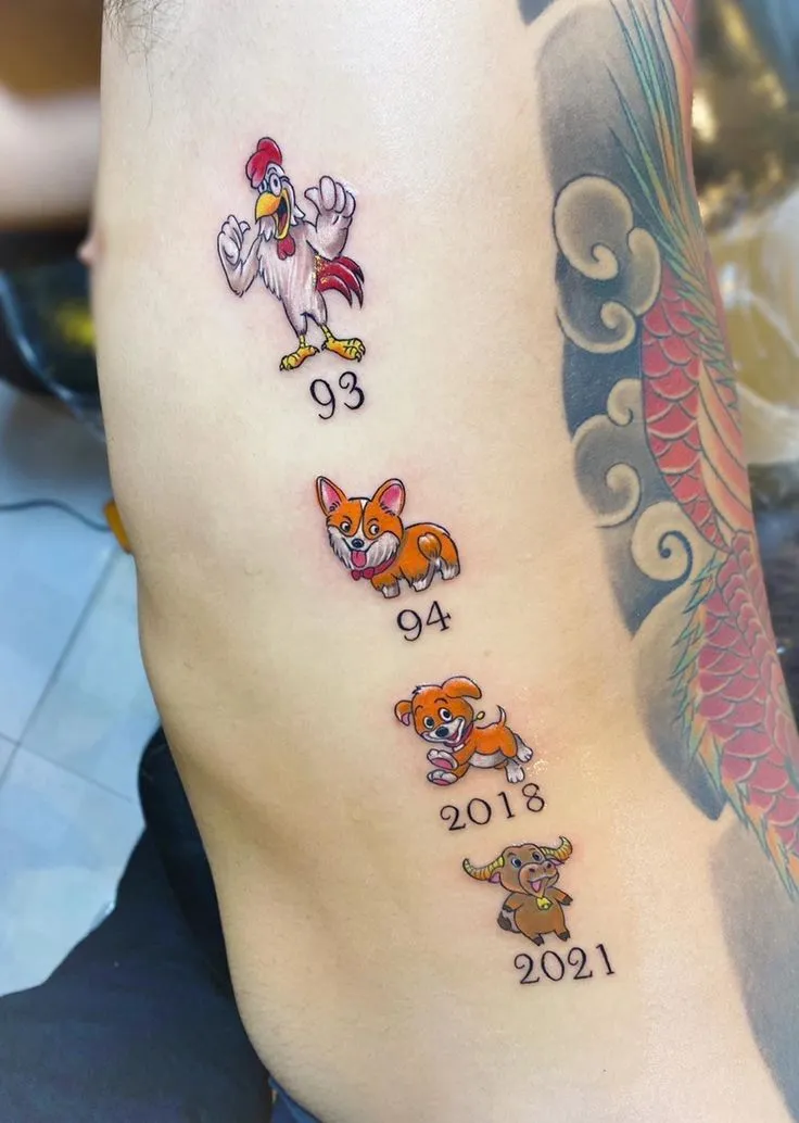 333+ hình xăm gia đình con giáp cực đáng yêu - Genztattoo