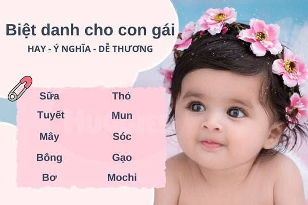 500+ Biệt danh hay, đáng yêu cho con gái: Đặt tên cute và ý nghĩa