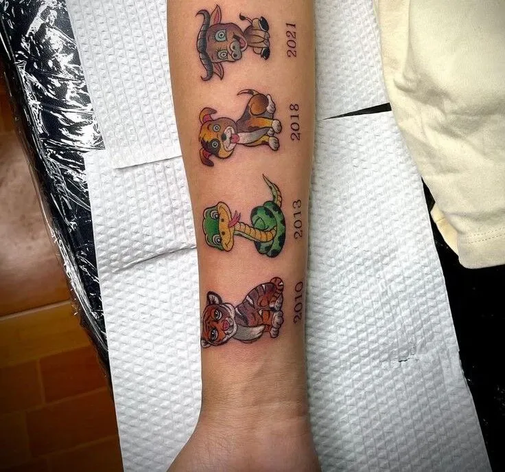 333+ hình xăm gia đình con giáp cực đáng yêu - Genztattoo