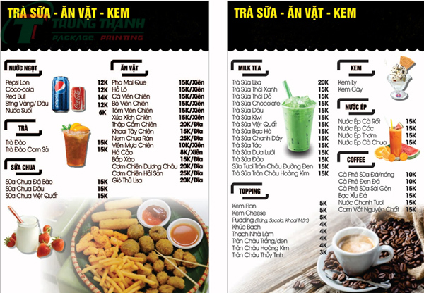 Mẫu Menu Cafe Đẹp File Word Miễn Phí, Hình Ảnh Sắc Nét