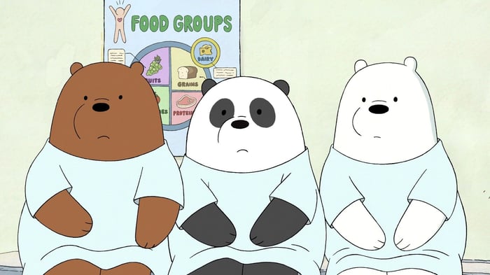 Bức tranh nền We Bare Bears đẹp lung linh