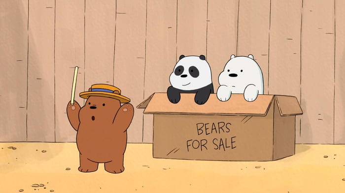 Bức tranh nền We Bare Bears đẹp lung linh