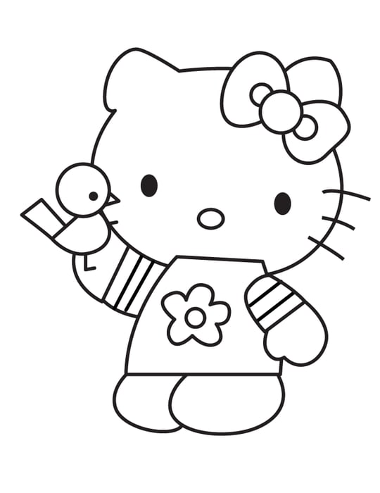 Bộ sưu tập tranh tô màu Hello Kitty đáng yêu