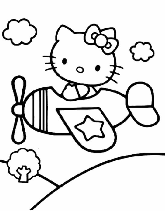 Bộ sưu tập tranh tô màu Hello Kitty đáng yêu