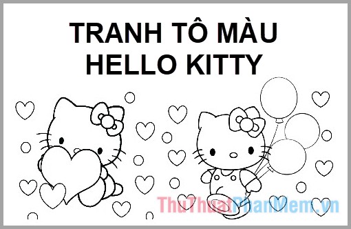 Bộ sưu tập tranh tô màu Hello Kitty đáng yêu