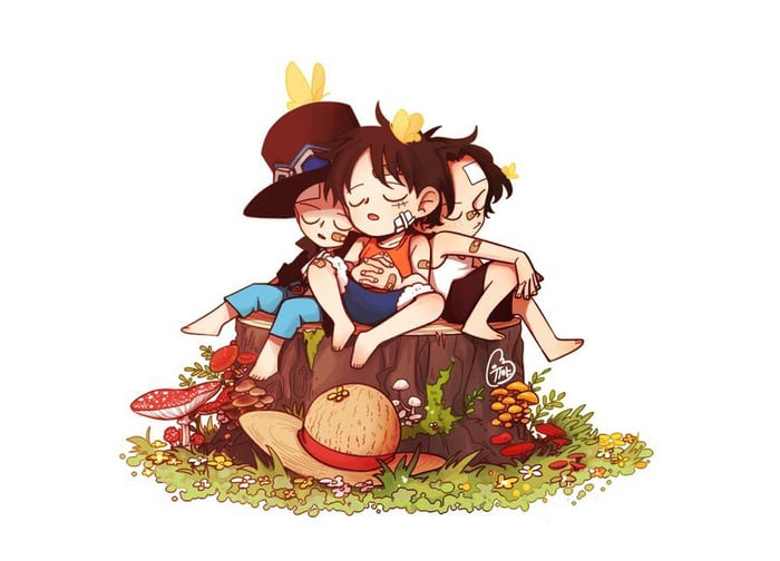 Luffy chibi ngầu - Bức tranh đẹp lung linh