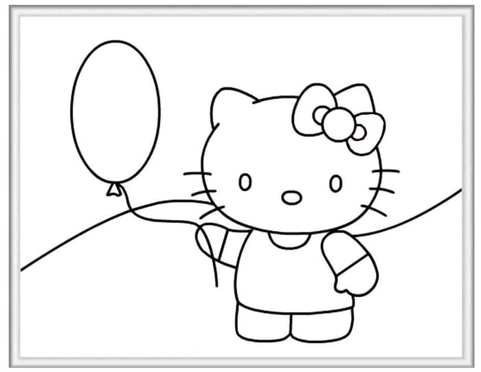 Bộ sưu tập tranh tô màu Hello Kitty đáng yêu