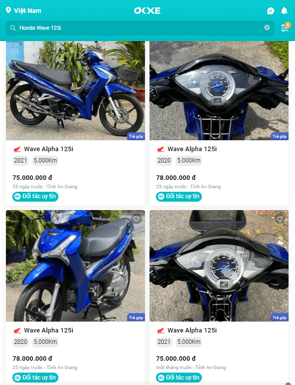 Giá xe Wave 125i cũ trên OKXE có rẻ không?