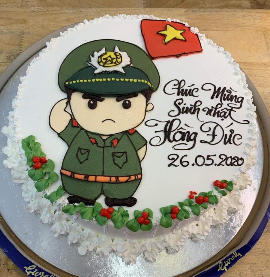 Tổng hợp hơn 50 mẫu bánh kem chú bộ đội đẹp nhất