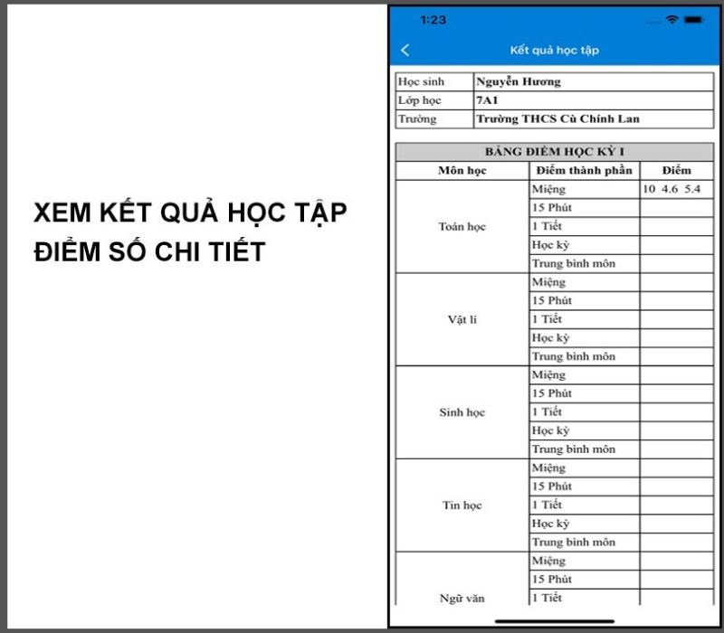 Ứng dụng vnEdu Connect: Tra cứu điểm, kết quả học tập, sổ liên lạc