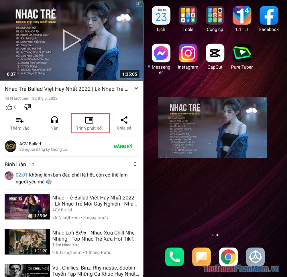 Hướng dẫn sử dụng Pure Tuber - App nghe nhạc youtube tắt màn hình