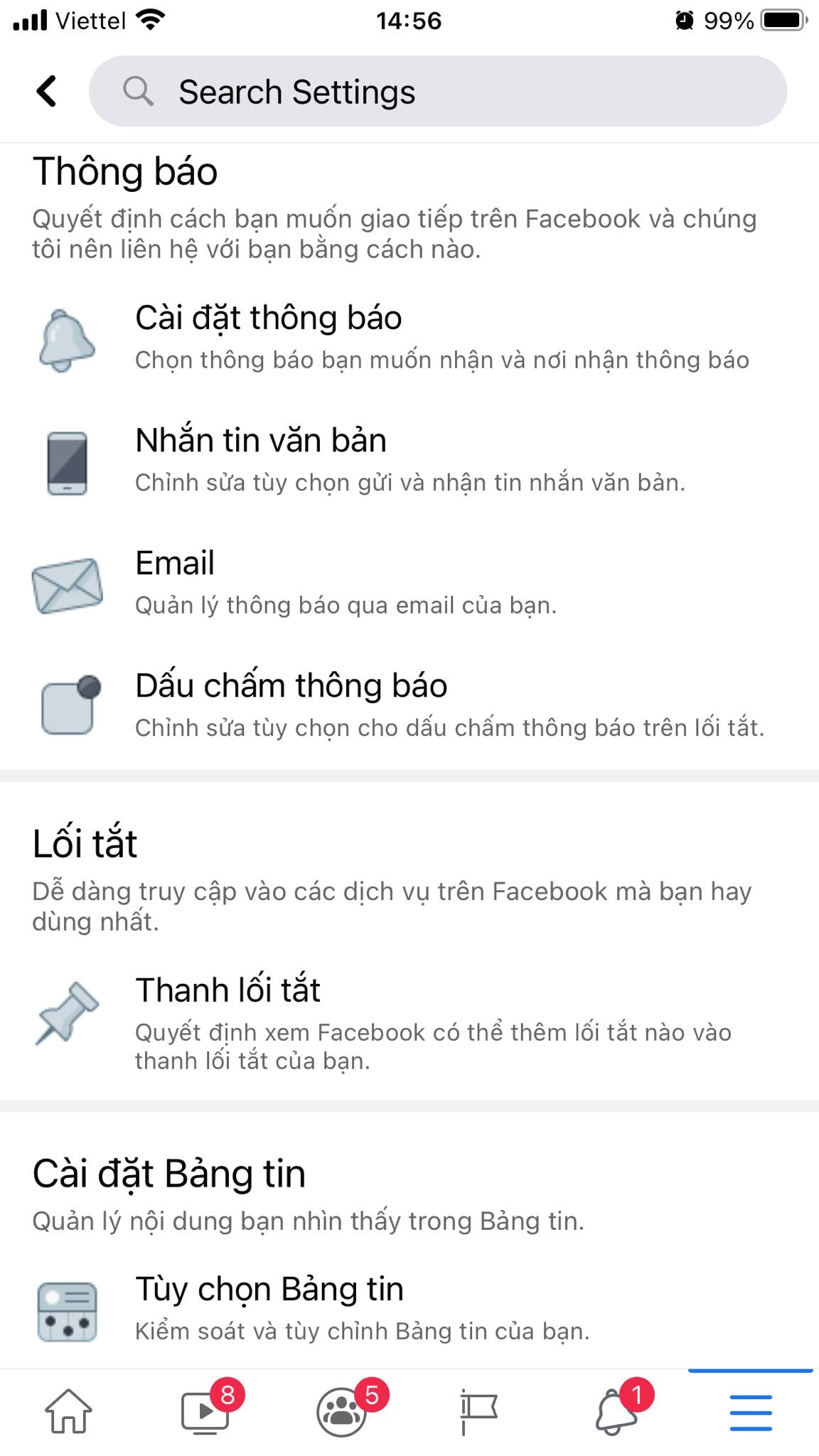 Cách tắt thông báo Facebook trên điện thoại