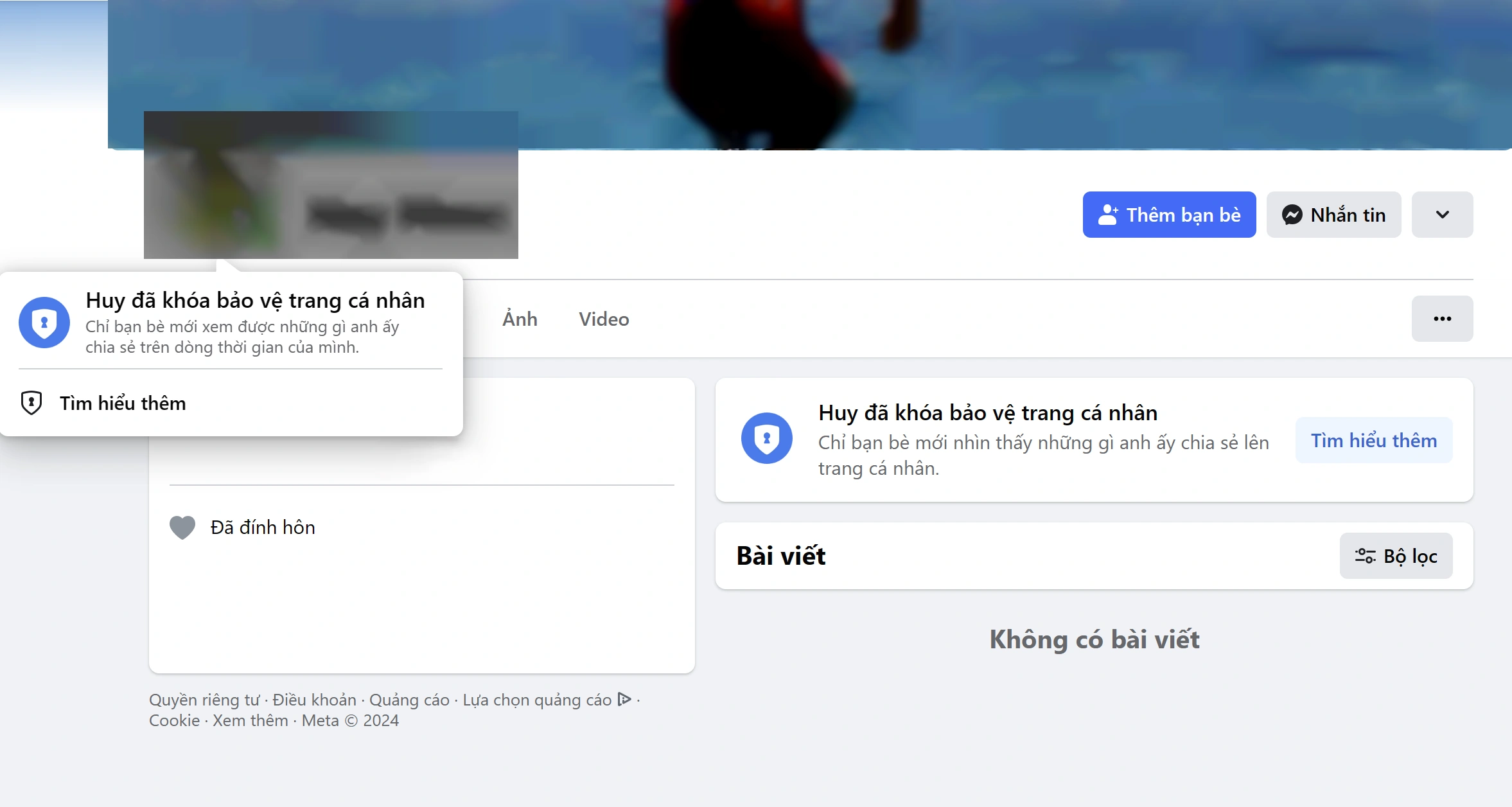 Cách khóa trang cá nhân với người lạ trên Facebook