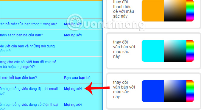 Cách đặt hình nền, đổi font chữ, màu sắc trên Facebook