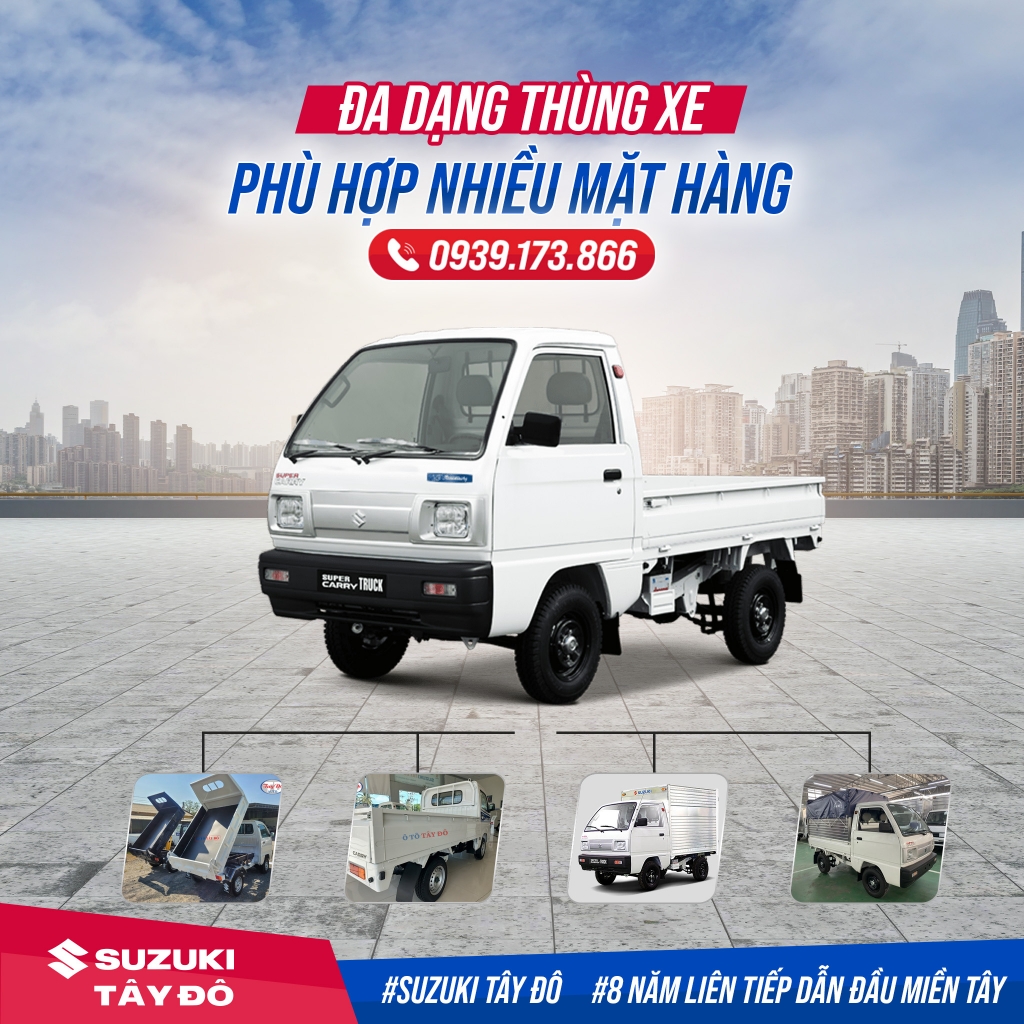 Giá xe tải Suzuki 1,25 tấn và dòng tải trọng từ 750kg, 810kg, 940kg loại nào dùng tiện lợi hơn?