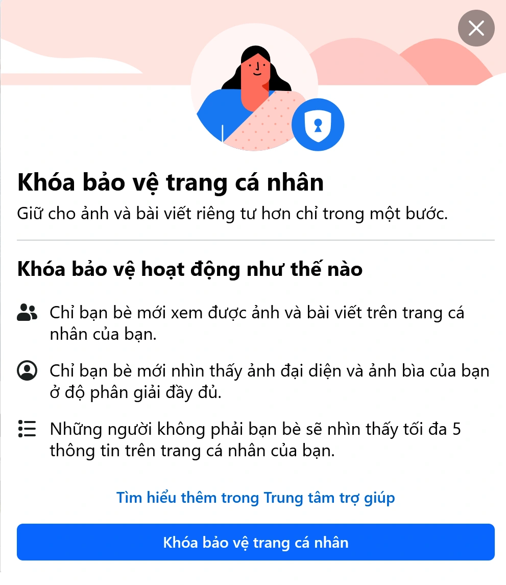 Cách khóa trang cá nhân với người lạ trên Facebook