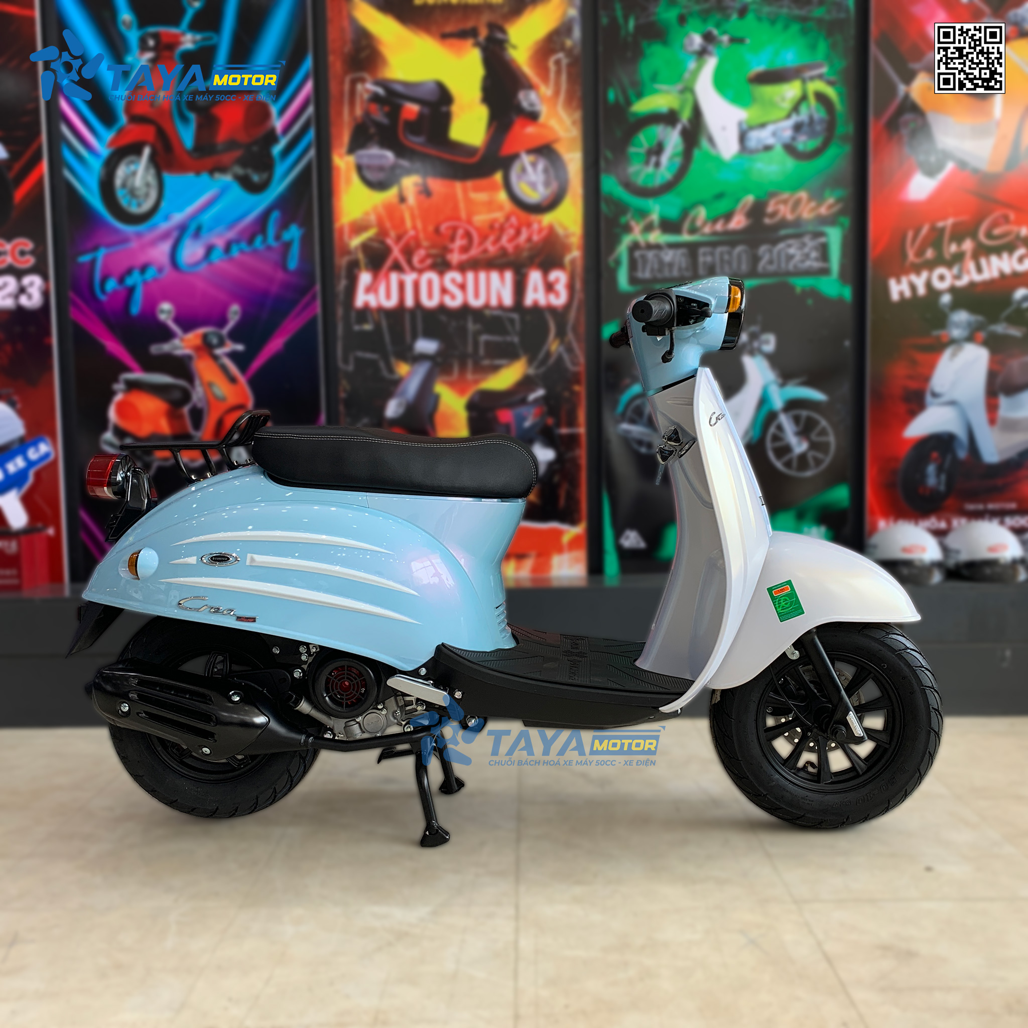 Xe máy 50cc tay ga Cre@ 2024 (màu hồng)