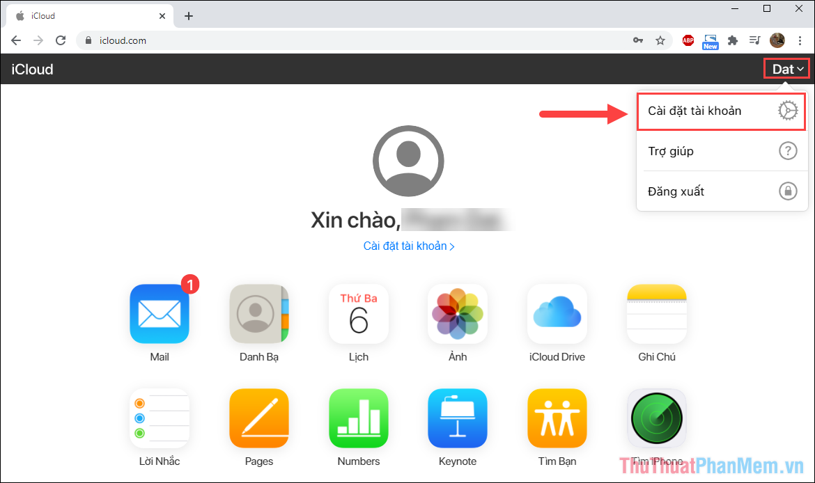 Xác định dung lượng iCloud