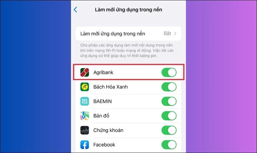 Làm mới ứng dụng trong nền là gì? Có tốn pin iPhone không?