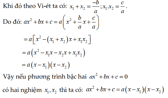 Các dạng bài hệ thức Viet (Có kèm ví dụ cụ thể)