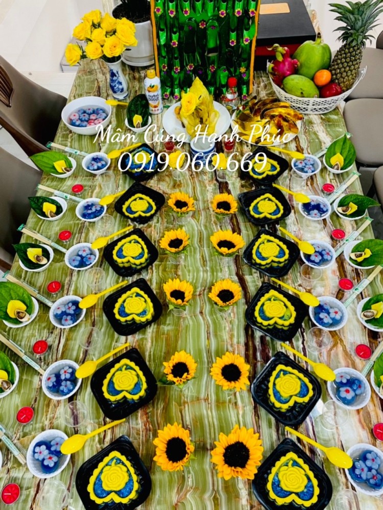 Mâm cúng đầy tháng bé gái