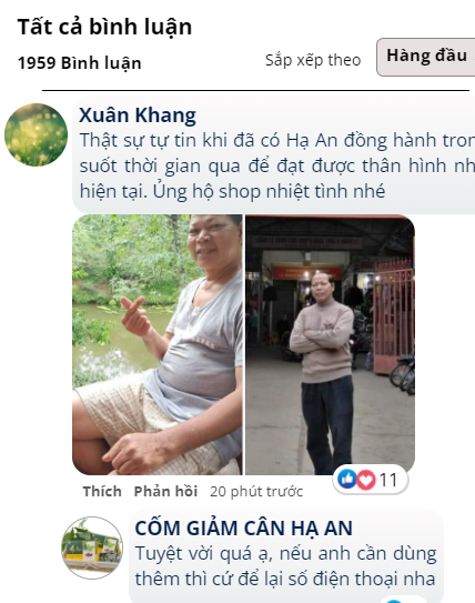 Cảnh báo: Cốm giảm cân Hạ An