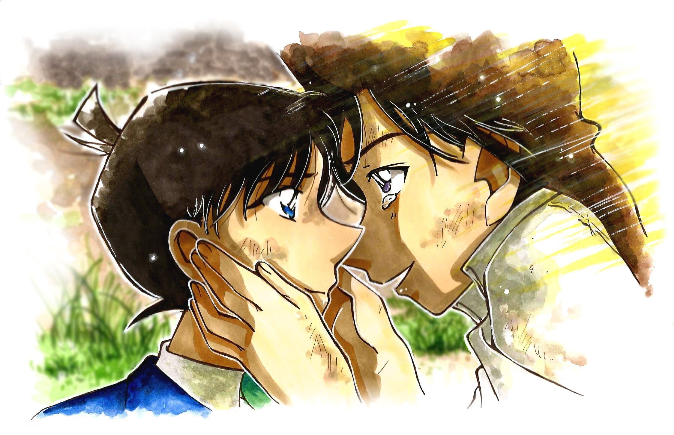 Hình ảnh Shinichi và Ran hôn nhau đẹp nhất