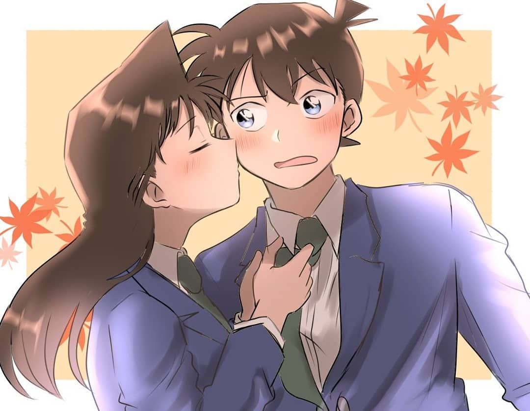 Hình ảnh Shinichi và Ran hôn nhau đẹp nhất