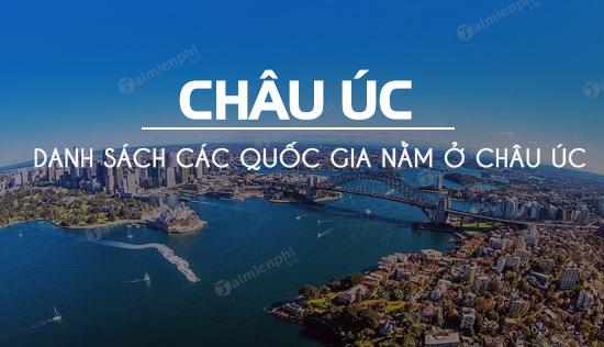 Danh sách nước thuộc châu Úc - Bí mật của Châu Đại Dương