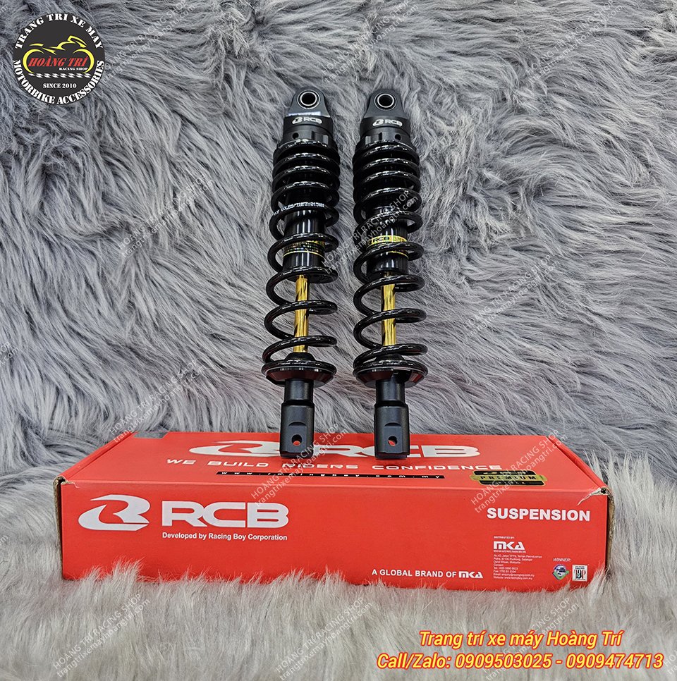 Phuộc sau Racing Boy Series C lò xo đen ti vàng không bình dầu cho xe Airblade