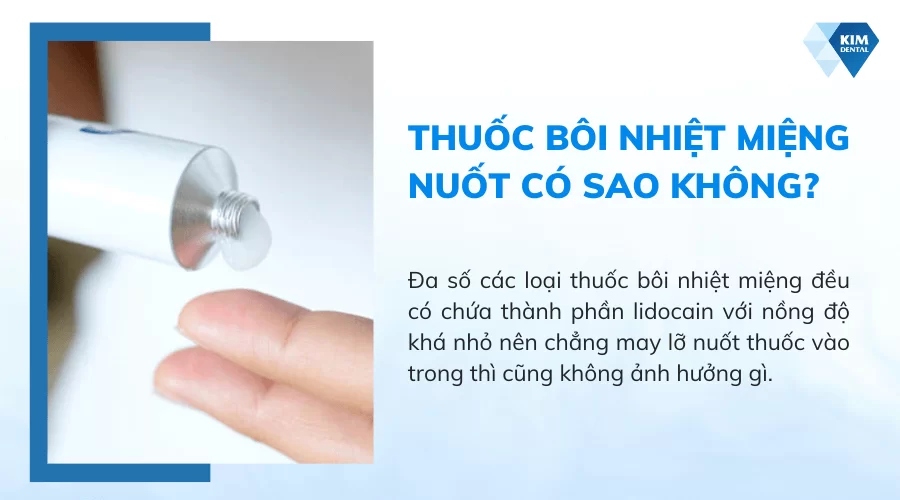 Thuốc bôi nhiệt miệng nuốt có sao không? 5 loại thuốc an toàn cho bạn