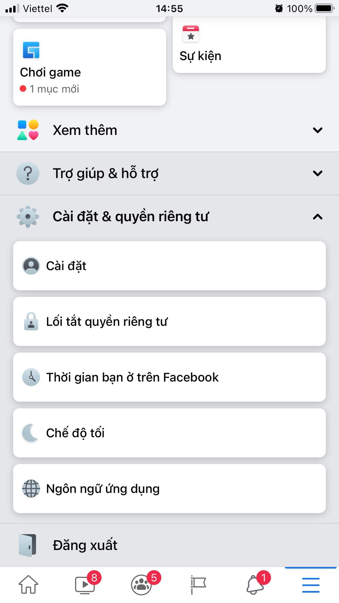 Cách tắt thông báo Facebook trên điện thoại