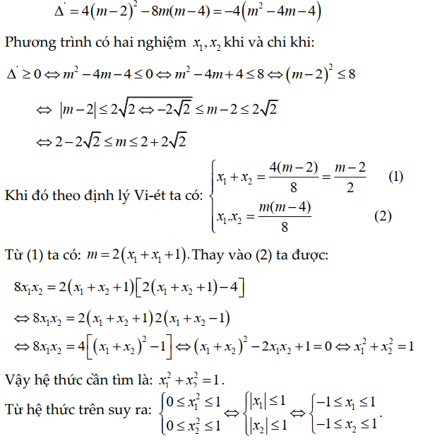 Các dạng bài hệ thức Viet (Có kèm ví dụ cụ thể)