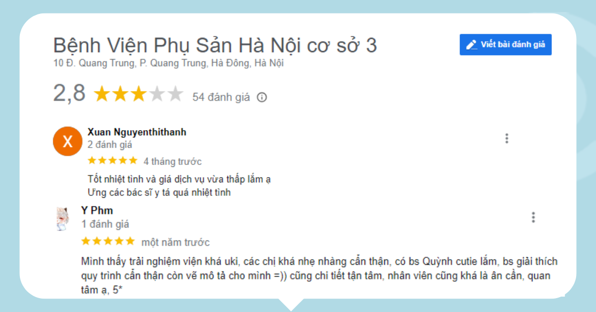 Top 7 bệnh viện, phòng khám Sản phụ khoa uy tín tại Hà Đông