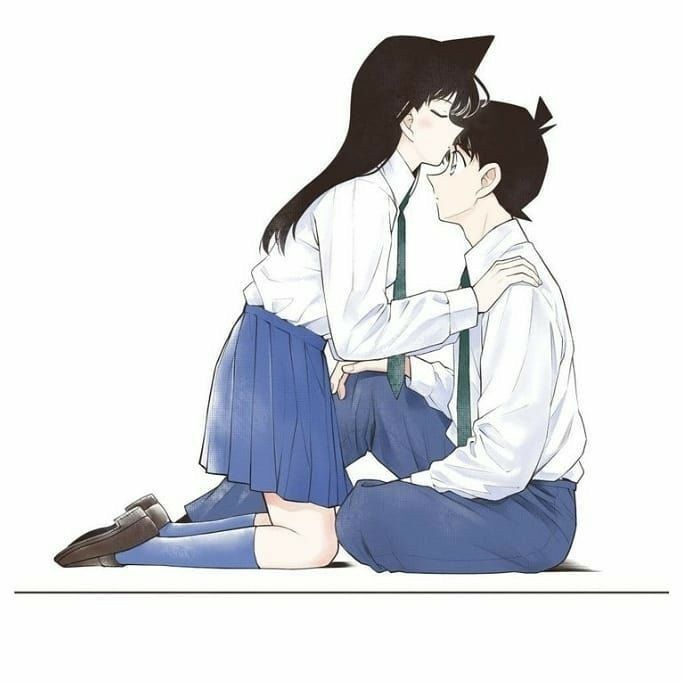 Hình ảnh Shinichi và Ran hôn nhau đẹp nhất